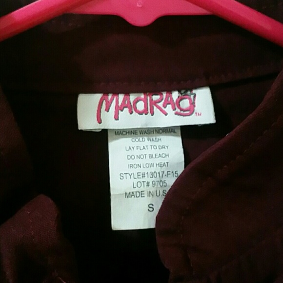 Burgundy Fall Madras Soldier Bolero Small - Picture 3 of 4